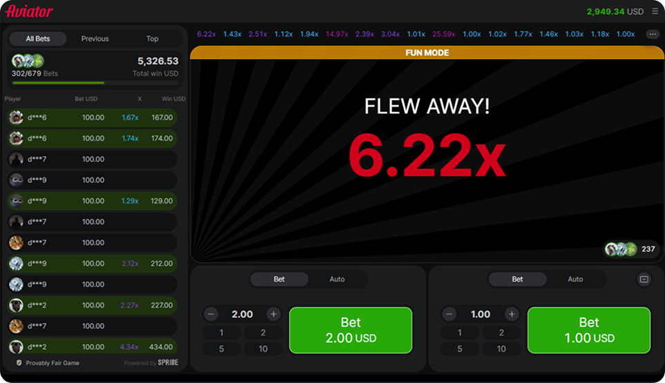 Aviator Play Mode
